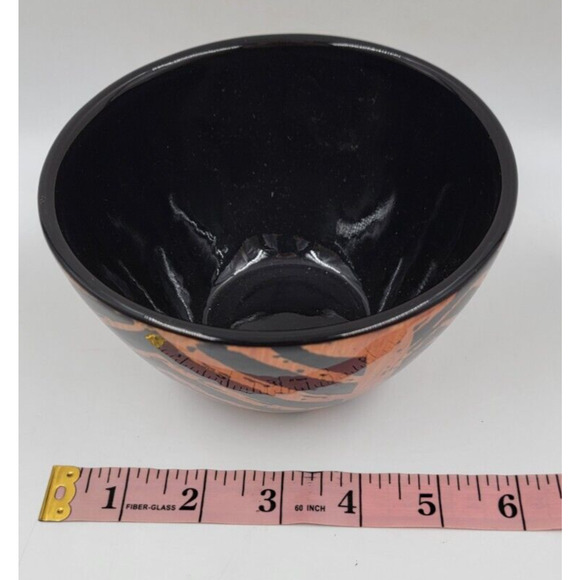 Raymond Waites Certified International Batik Round Safari Bowl 5.5" x 3.25" - Picture 6 of 6